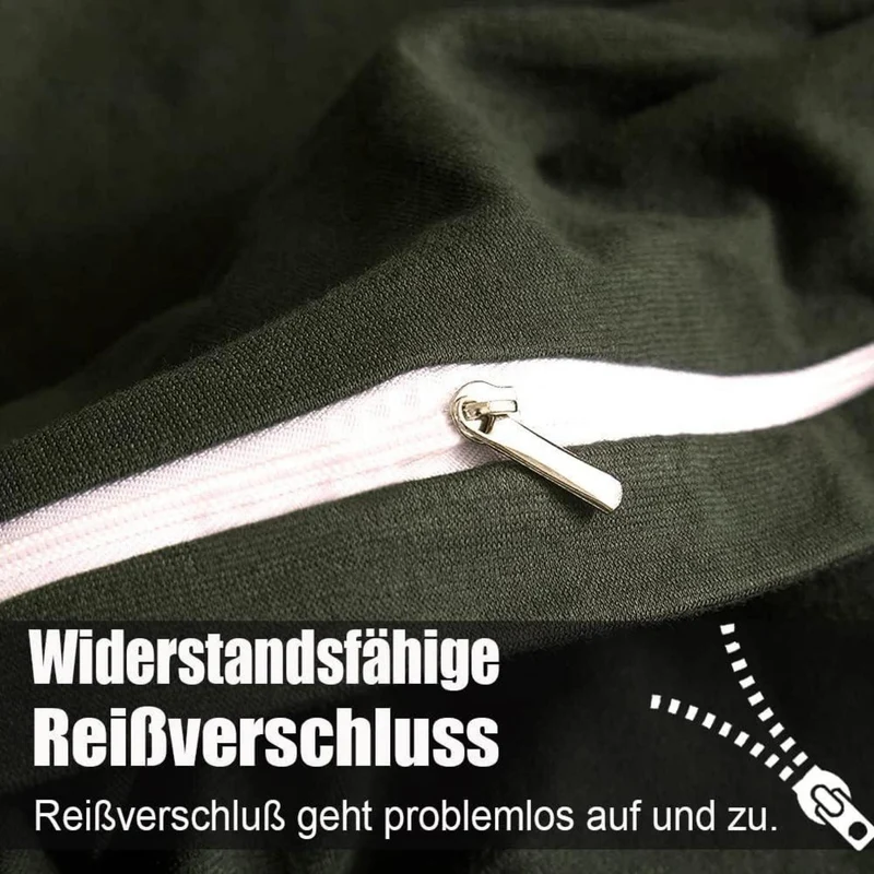Bettwäsche-Set Mikrofaser Olivergrün 220x240 cm bügelfrei