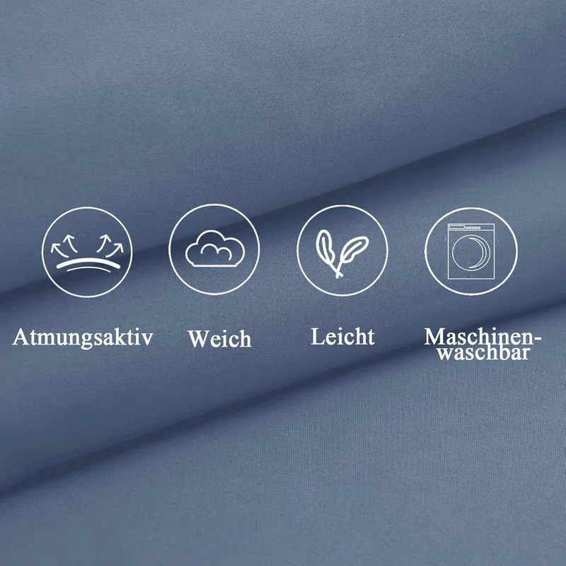 80x80 Kissenbezug 2er Set - Blau, Mikrofaser