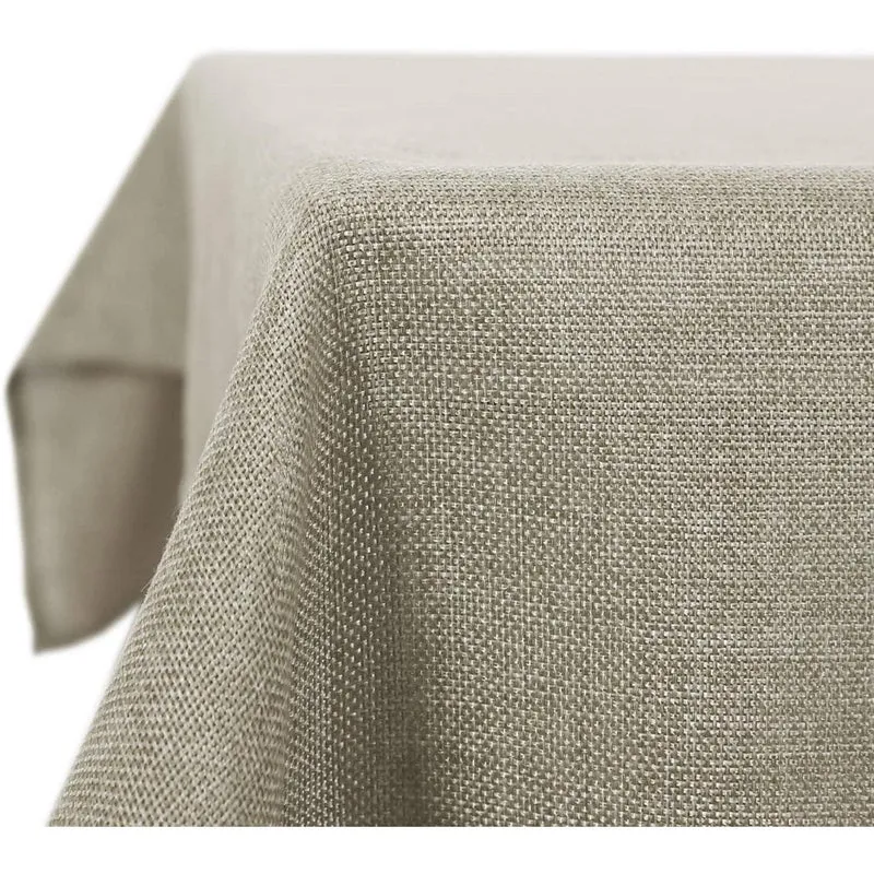 Outdoor Tischdecke Leinenoptik 240x130 cm – Abwaschbar & Lotuseffekt