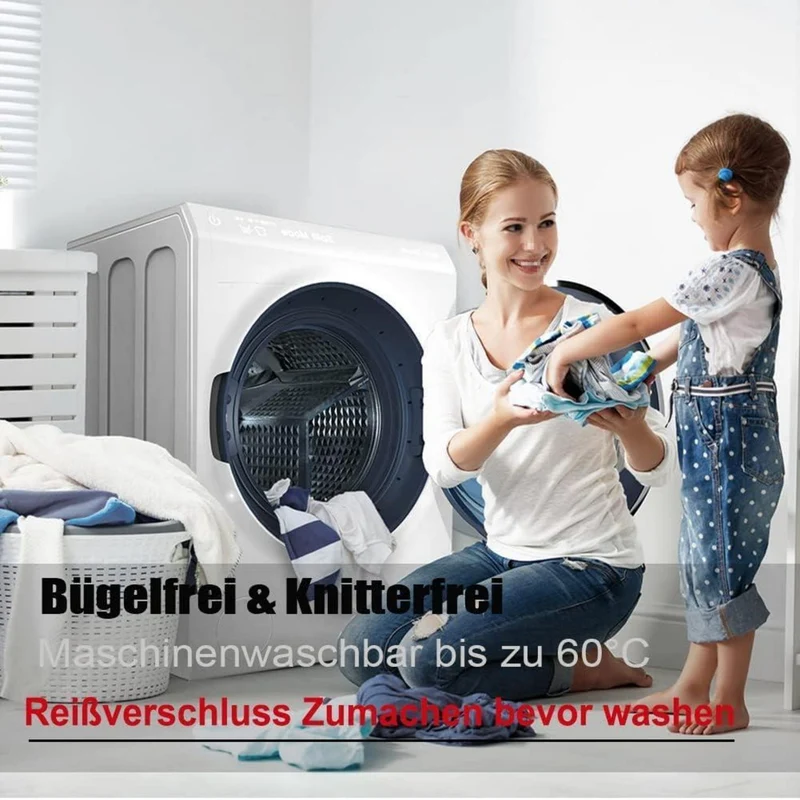 Bettwäsche-Set Mikrofaser 180x200 cm Schwarz Bügelfrei