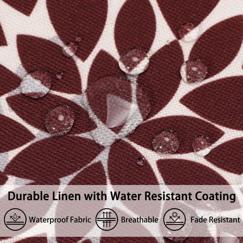 Serento Kissenbezug 50x50 Rot Dahlie - 2er Set, Wasserdicht