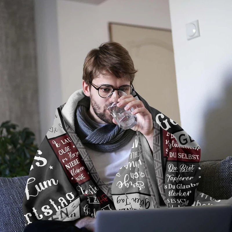 Geburtstagsdecke für Männer – Kuscheldecke 200x150cm Geschenkidee