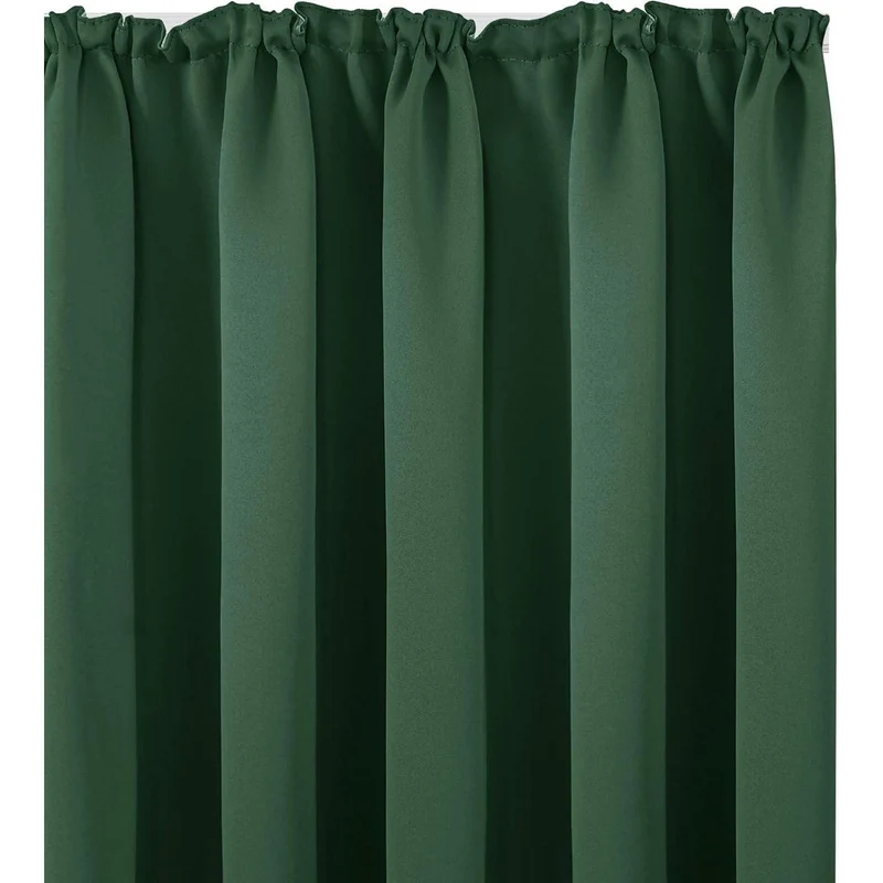 Verdunklungsvorhänge Thermo 2er Set, Waldgrün, 200x140 cm