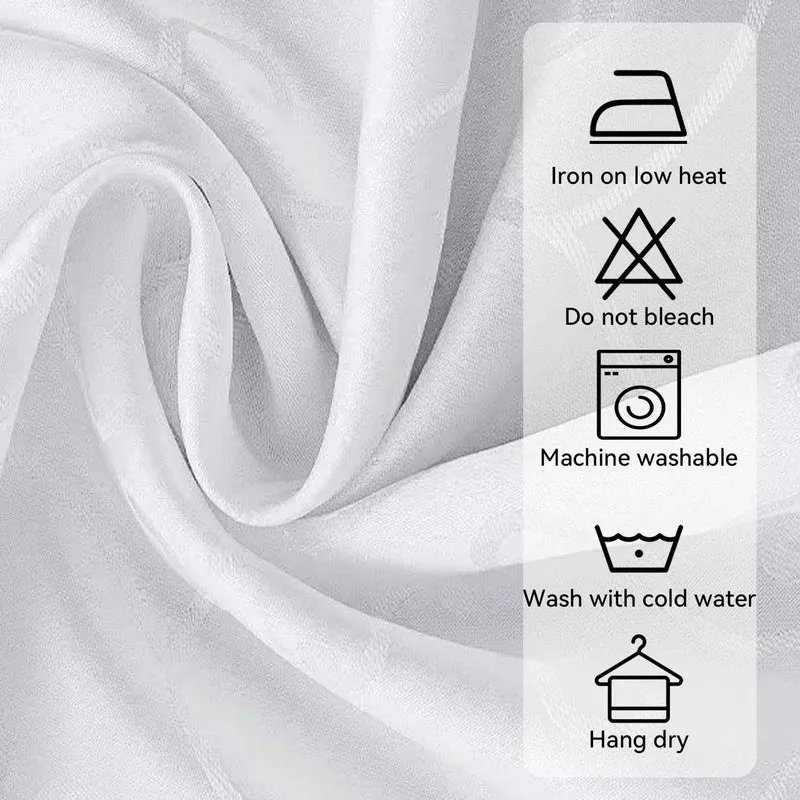 Runde Tischdecke Romanstil 200 cm weiß – Abwaschbar & Wasserabweisend