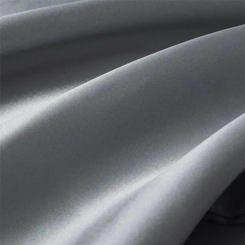 Satin Bettwäsche Set 135x200 Hellgrau 2-teilig Luxus