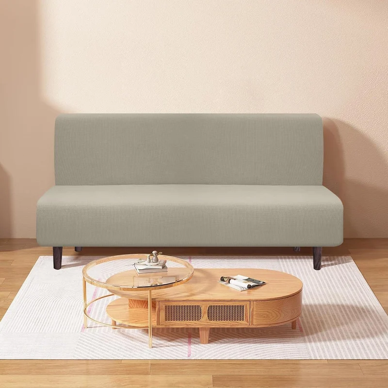 Wasserdichte Futon Abdeckung ohne Armlehnen – Sandfarben