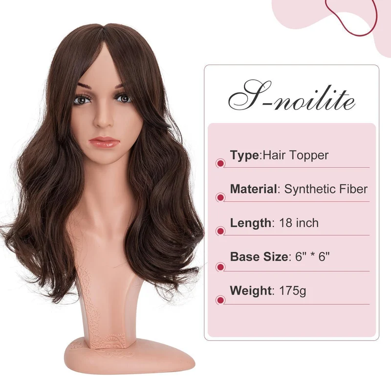 Haartopper mit Fransen, Auburn Braun, 45cm, Volumengeber