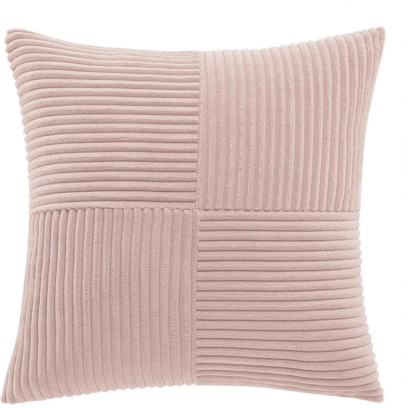 Kissenbezüge 2er Set Altrosa Kordsamt 35x35cm Weich Modern