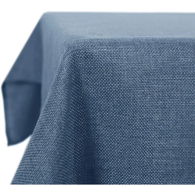 Blau Tischdecke Leinenoptik wasserdicht 150x150 cm