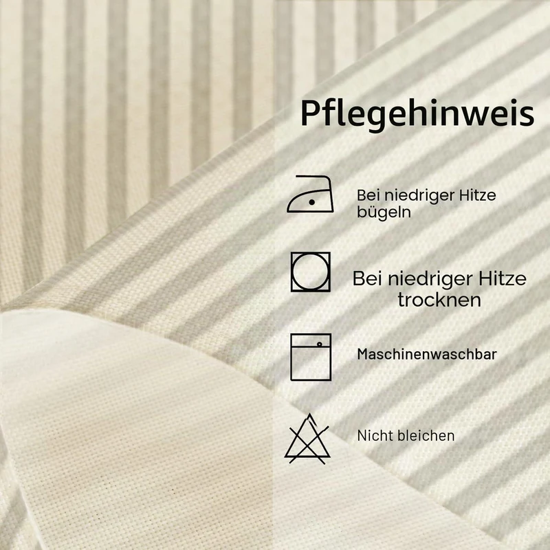 Hellblaue Tischdecke gestreift 100x100 cm – Modern & Pflegeleicht