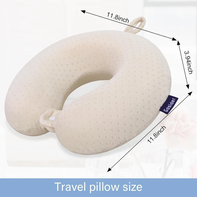 Memory Foam Reisekissen – Komfortabler Nackenkissen für Flugzeug, Auto & Zug
