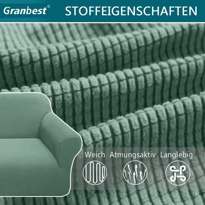 Elastischer Sofabezug 3-Sitzer Salbei - Modern & Schutzhülle