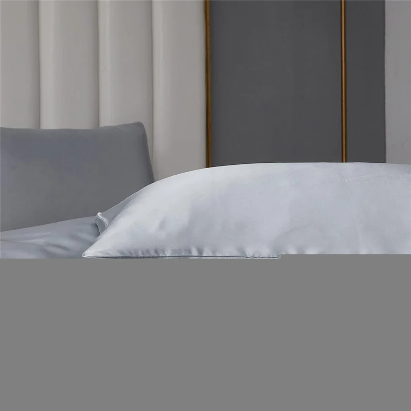 Graue Bettwäsche-Set 200x220 cm | Satin Microfaser Luxus