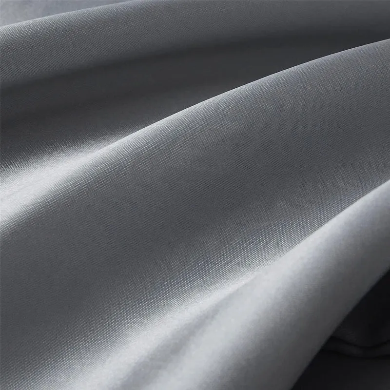 Graue Bettwäsche-Set 200x220 cm | Satin Microfaser Luxus