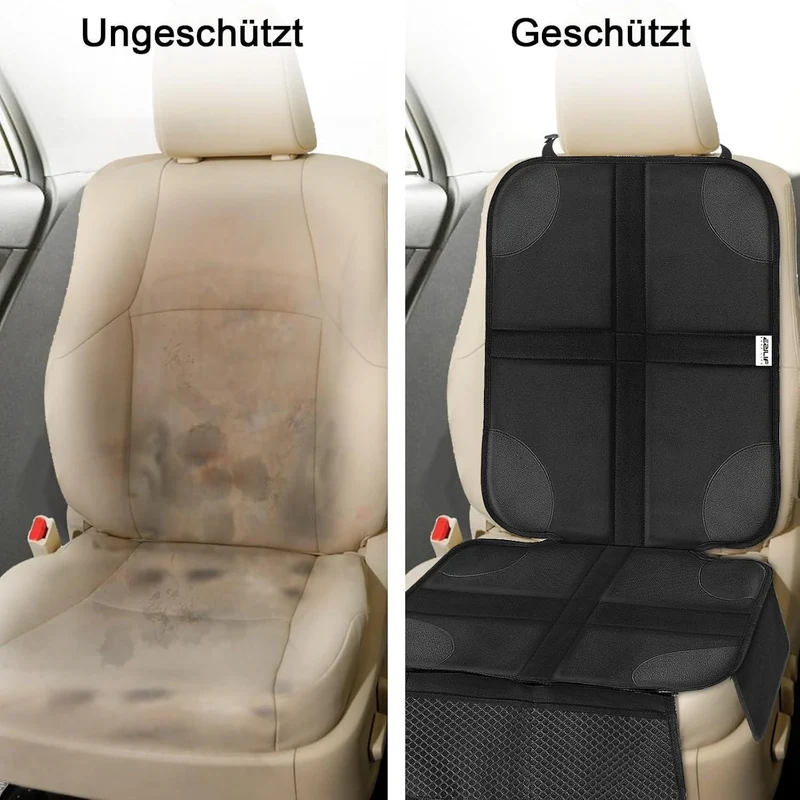 Kindersitzunterlage ISOFIX mit Anti-Rutsch Funktion Schwarz