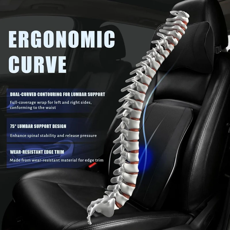 Lendenkissen Auto – Ergonomische Lordosenstütze für Rücken & Sitz