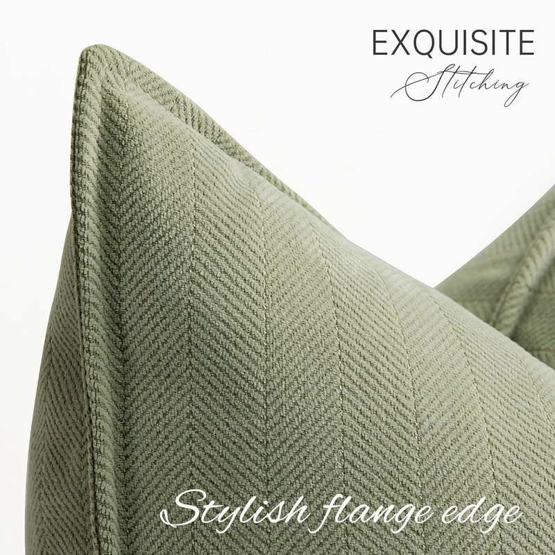 Salbei Grün Kissenbezug 40x60 cm - 2er Set Chenille