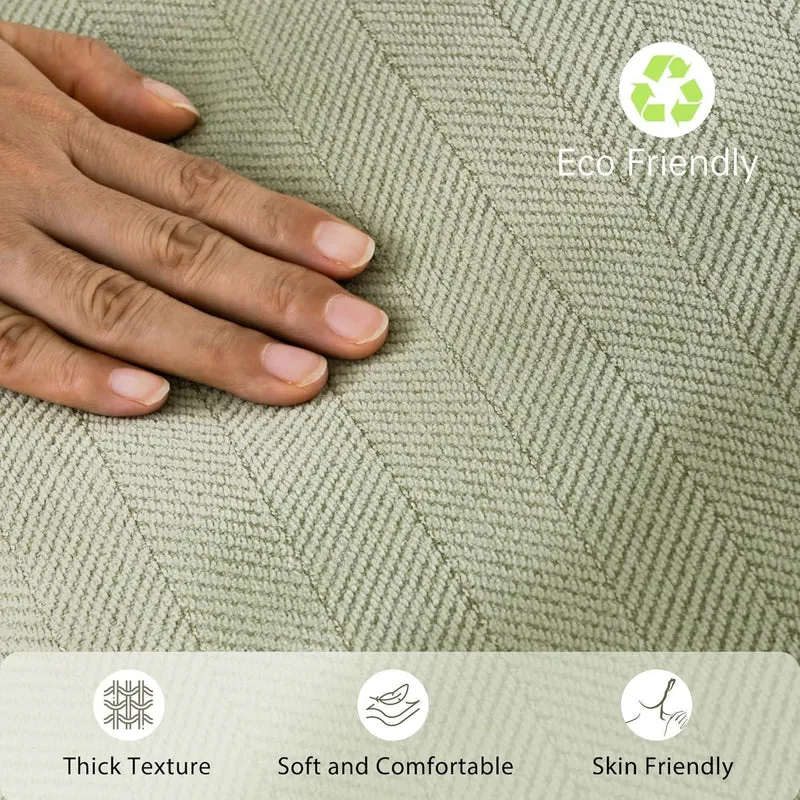 Salbei Grün Kissenbezug 40x60 cm - 2er Set Chenille