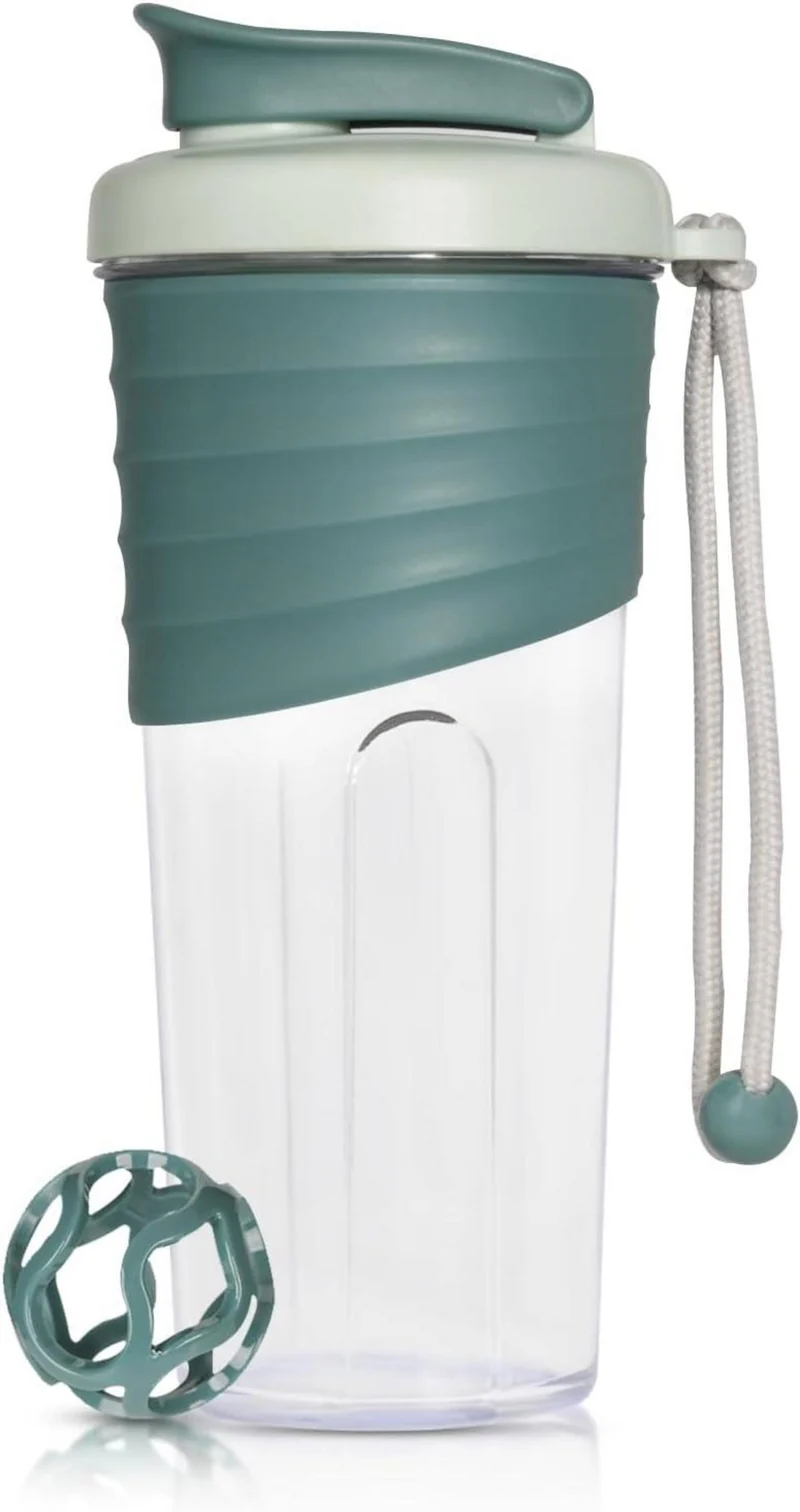 Protein Shaker 700ml Tritan BPA-frei Silikongriff - Blau