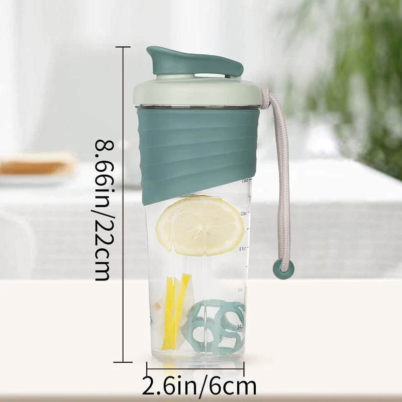 Protein Shaker 700ml Tritan BPA-frei Silikongriff - Blau