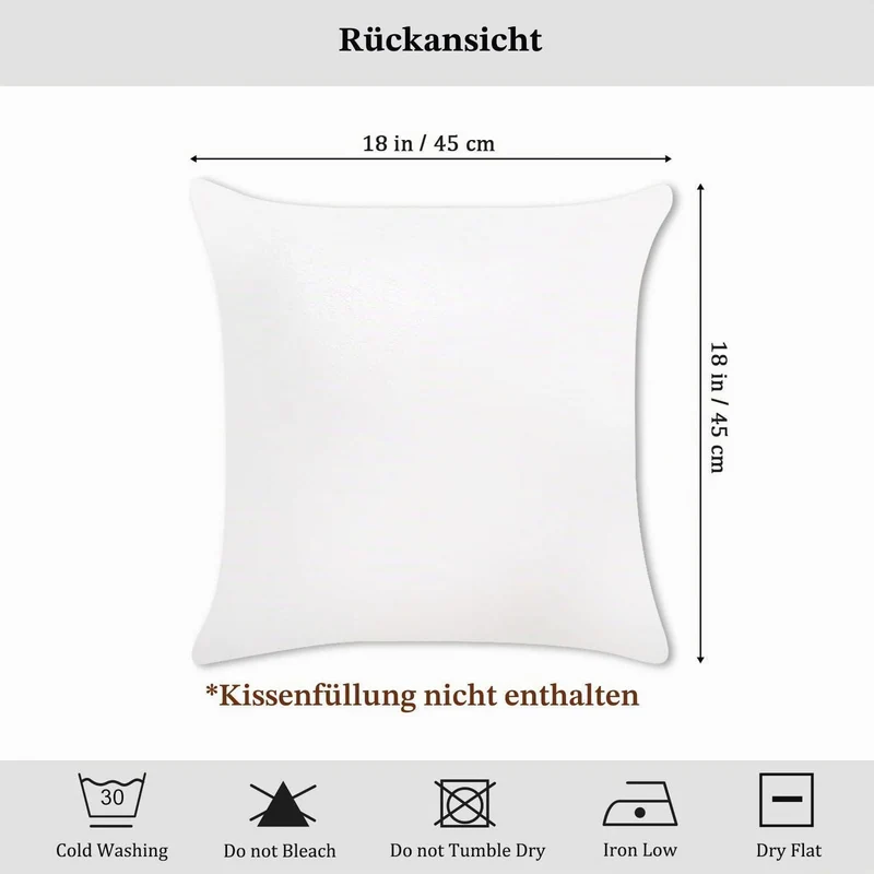 Herbsttiere Kissenbezüge 4er Set 45x45 cm Fuchs Eule Hirsch