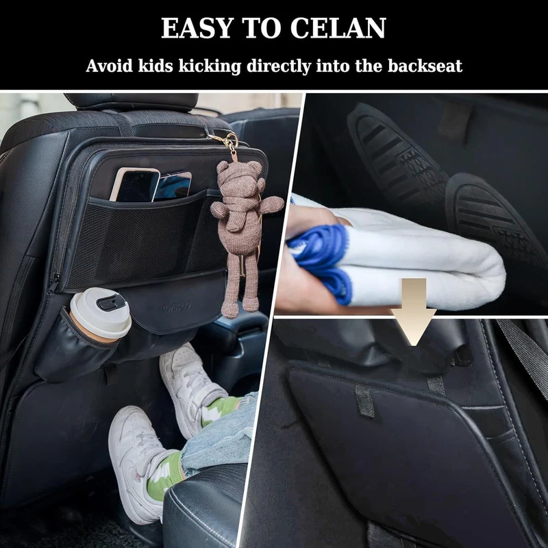 Auto Organizer Rücksitz Nappa Leder mit Tablet Halter & Tablett