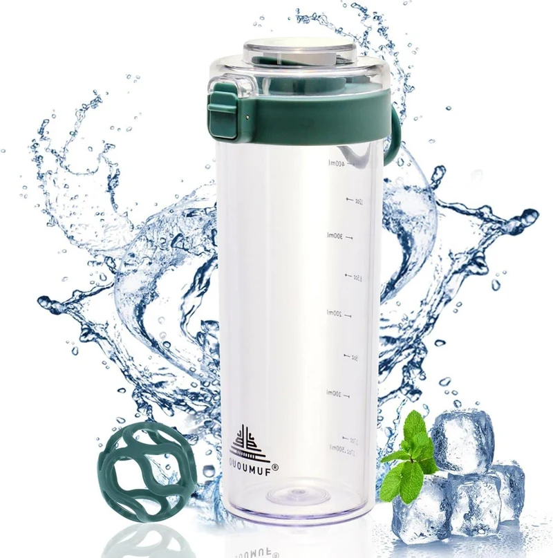 Premium Protein Shaker 500ml Blau - Auslaufsicher, Effektive