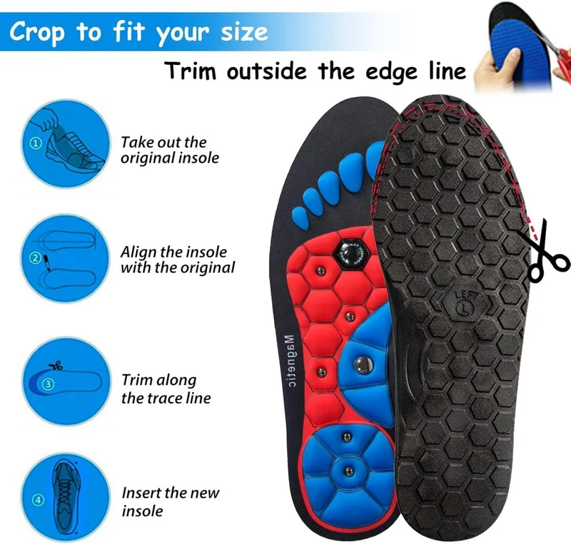 Magnetische Einlegesohlen zum Abnehmen 2Stk. Massage
