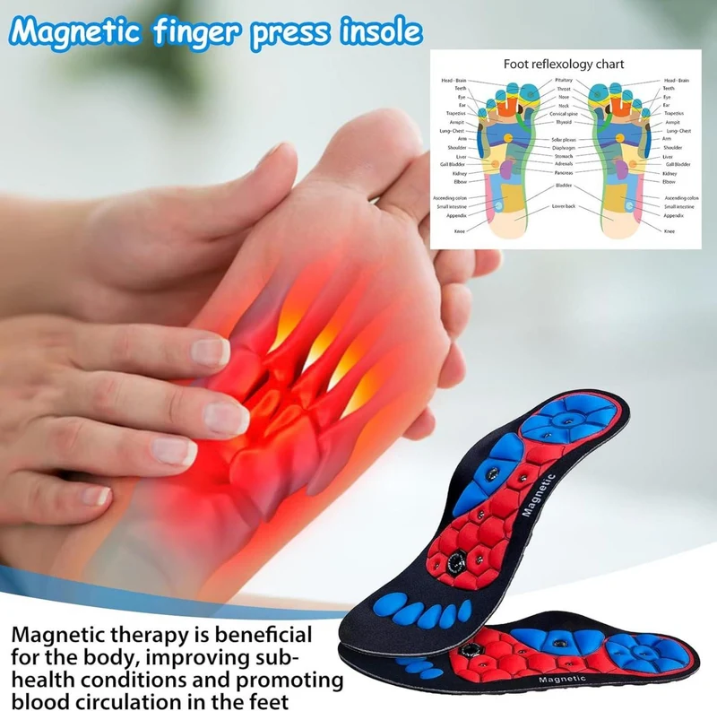 Magnetische Einlegesohlen zum Abnehmen 2Stk. Massage
