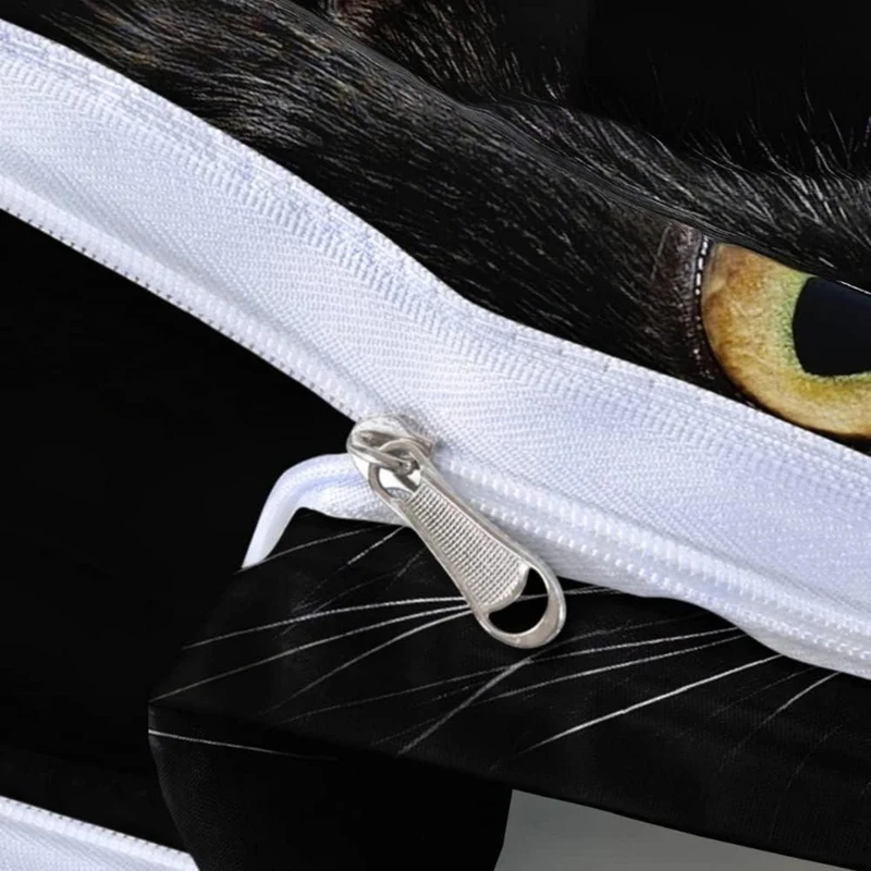 3D Katzen Bettwäsche Set 200x200 | Flauschig & Weich