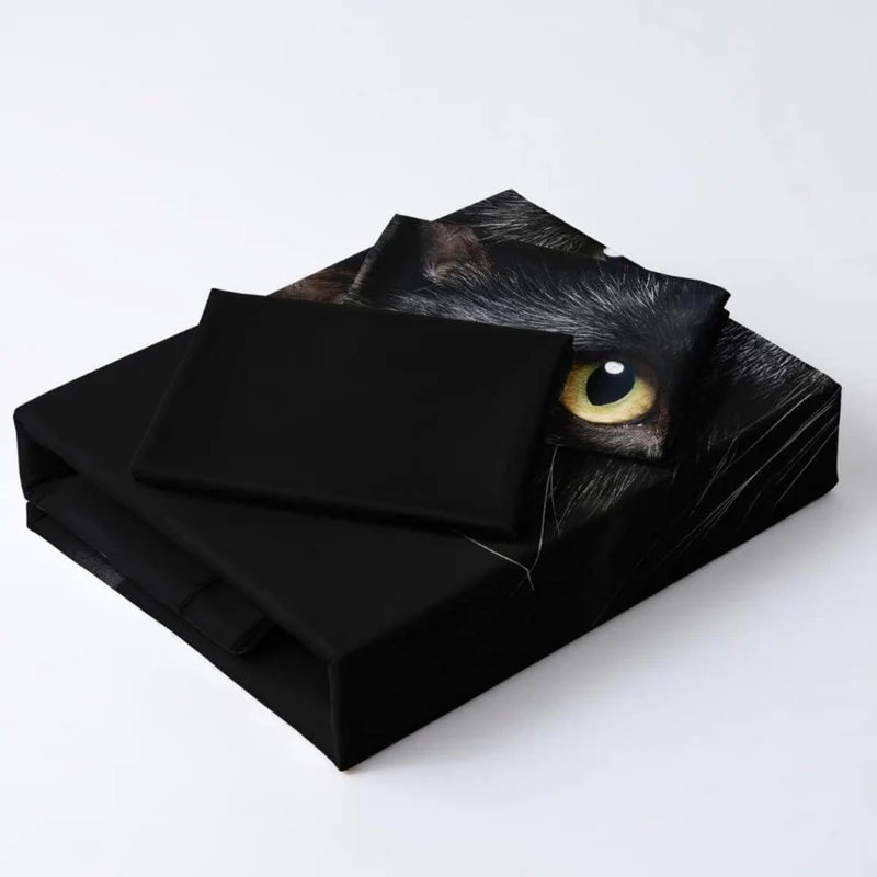 3D Katzen Bettwäsche Set 200x200 | Flauschig & Weich