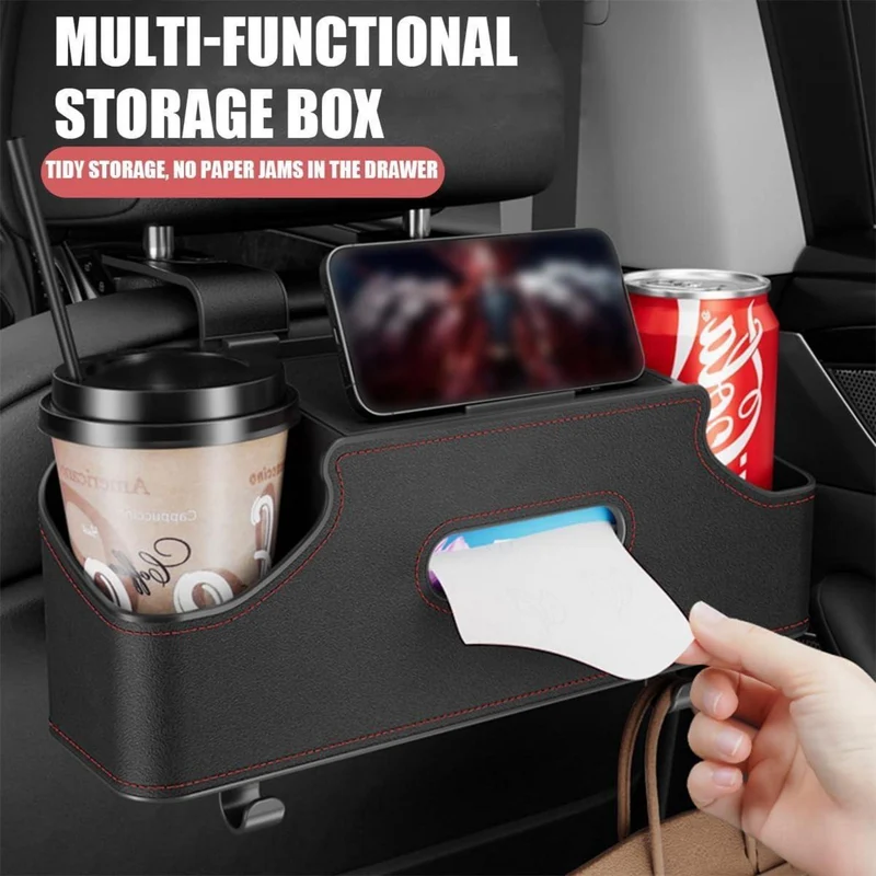 Auto Rücksitz Organizer mit Becherhaltern & Haken