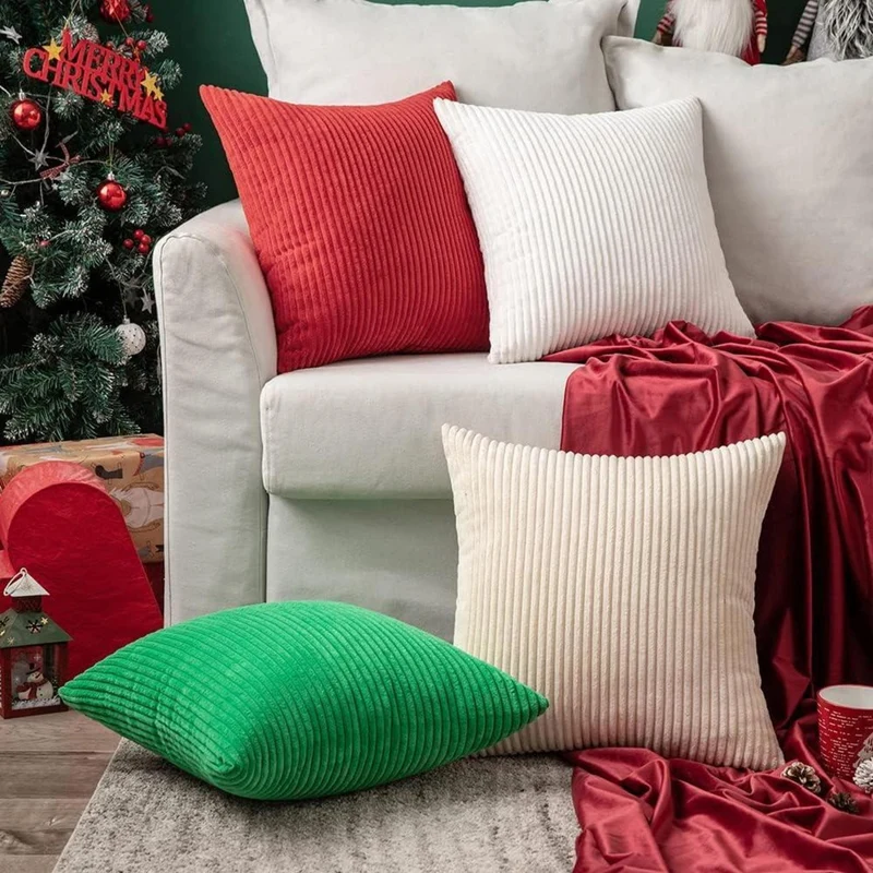 Kissenbezüge Kordsamt 2er Set 40x60 cm Beige