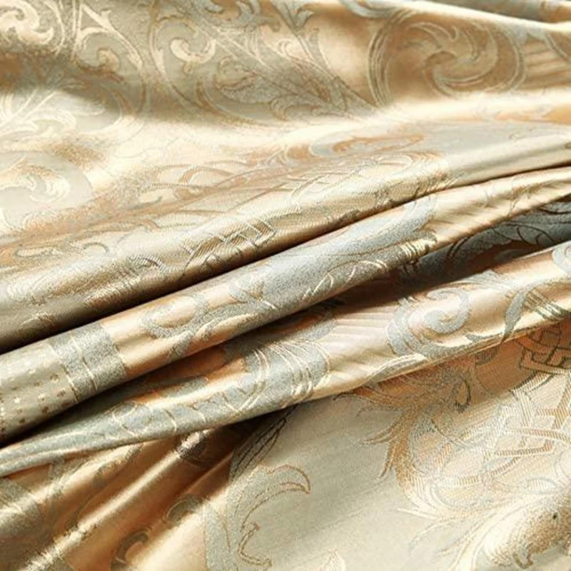 Satin Bettwäsche Set 200x200 cm | Gelb, Blumen, Wendebettwäsche