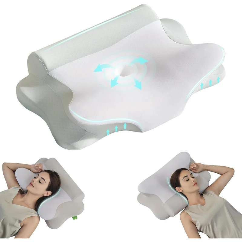 Ergonomisches Nackenkissen aus Memory Foam, höhenverstellbar