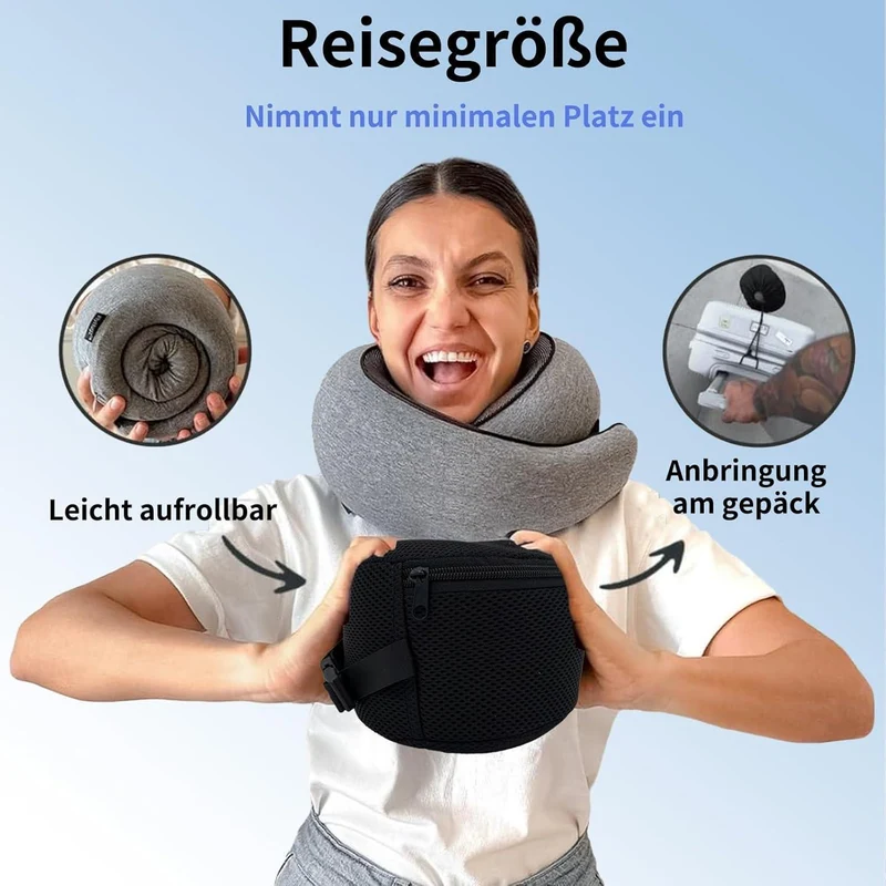 Reisekissen Flugzeug mit Memory Foam – Nackenkissen für Reisen