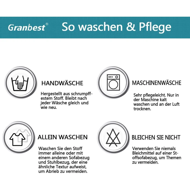 Wasserdichte Futon Abdeckung ohne Armlehnen – Stretch Sofabezug Schwarz